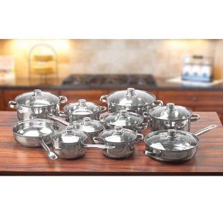 19 Piece Stainless Steel Cookware Set Kitchen & Dining