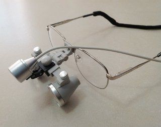 3.5X Silver gray Colour Metal frame CH350 Binocular Dental Surgical Loupes & High brightness SZ 1 Medical Surgical Headlight  Magnifiers 