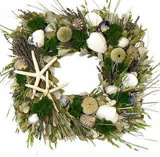 Coastal Wreath   17" Square Haleiwa Shores Seashell Wreath   17" Square Wreath   Nautical Wreath