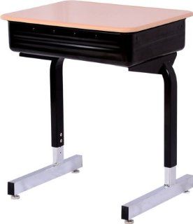 National School Lines 874 Adjustable Pedestal Leg Desk with Lift Top   Cabinet Accessories