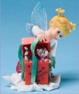 Enesco My Little Kitchen Fairies Fairie with Present Figurine, 3.875 Inch   Holiday Figurines