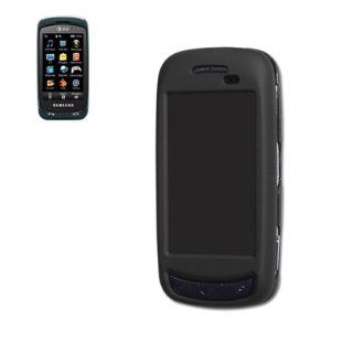 New Fashionable Perfect Fit Hard Protector Skin Cover Cell Phone Case for Samsung Impression SGH A877 AT&T   Black Cell Phones & Accessories