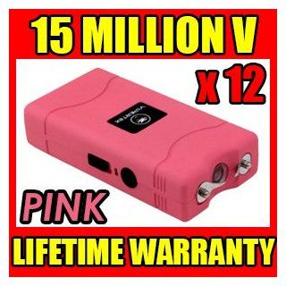 (12) LOT Vipertek Pink Vts 880 15 Million Self Defense Rechargeable Mini Stun Gun Electric Shock 