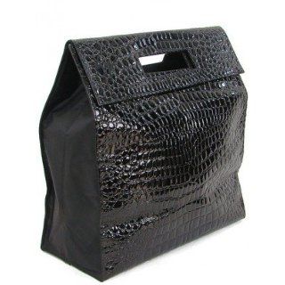 Giuseppe Zanotti Handbag   Black Croc Patent Fold Out Tote Clothing