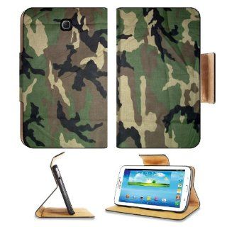 Military Army Camouflage Samsung Galaxy Tab 3 7.0 Flip Case Stand Magnetic Cover Open Ports Customized Made to Order Support Ready Premium Deluxe Pu Leather 7 12/16 Inch (190mm) X 5 5/8 Inch (117mm) X 11/16 Inch (17mm) MSD Galaxy Tab3 Cases Tab_7.0 three A