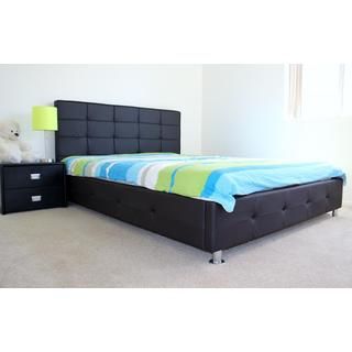Faux Leather Upholstered King size Platform Bed