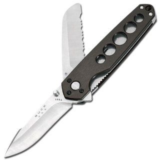 Buck 883GY Code 3 CrossLock TM, Double Bladed Liner Lock Folding Knife  Tactical Fixed Blade Knives  Sports & Outdoors