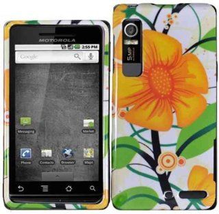 Yellow Flower Hard Case Cover for Motorola Milestone 3 XT883 Cell Phones & Accessories