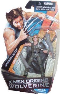 X Men Origins Wolverine Comic Series 4 Inch Tall Action Figure   SABRETOOTH with 2 Clubs and Removable Cape Toys & Games