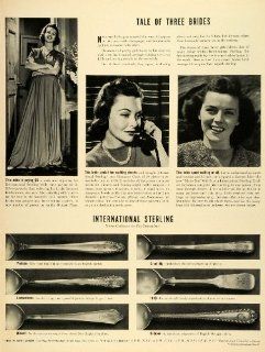 1939 Ad International Silver Co Sterling Silverware Kitchenware Brides Spoons   Original Print Ad  