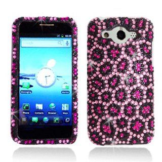 LEOPARD Rhinestone/Crystal/Bling/Diamond Hard Case Cover For Huawei Mercury M886 (Cricket) Cell Phones & Accessories