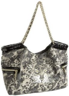 Betseyville Cat Ch Me Large Tote, Grey, one size Tote Handbags Shoes