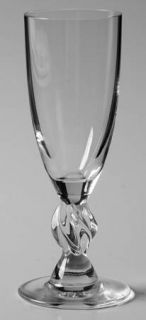 Lalique Frejus Cordial Glass   Plain Bowl, Twist Stem