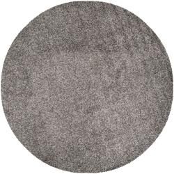 Woven Gray Idealy Plush Shag (9 Round)