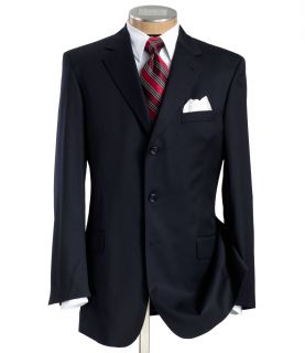 Executive 3 Button Wool Suit with Center Vent Jacket and Pleated Front Trousers