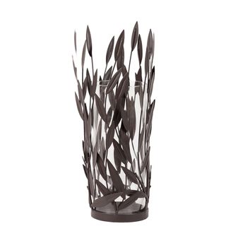 Urban Trends Collection 17 inch Metal Bamboo Small Candle Holder
