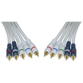 PcConnectTM High Quality Component Video + Audio RCA Cable, 25feet, 3 RCA (RGB) + 2 RCA (Lefeet/Right) Male Electronics
