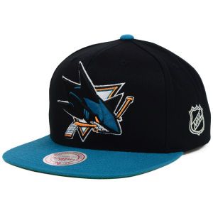San Jose Sharks Mitchell and Ness NHL XL Logo 2Tone Snapback Cap