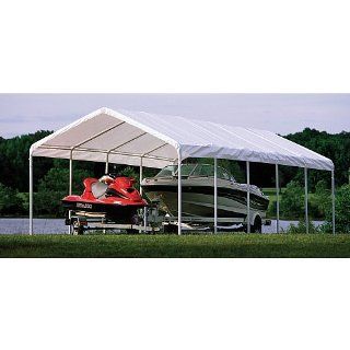 ShelterLogic 12 x 30  Feet Canopy 2  Inch 6 Rib Frame, White Cover  Outdoor Canopies  Sports & Outdoors