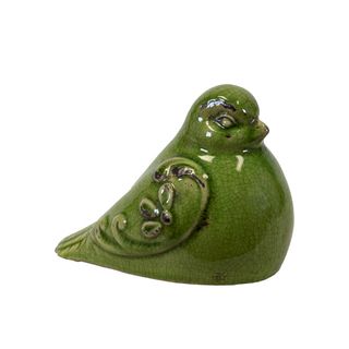 Urban Trends Collection Decorative Green Ceramic Bird