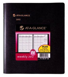 AT A GLANCE Plus Weekly Appointment Book, 6 x 9 Inches, Black, 2012 (70 865P 05)  Appointment Books And Planners 