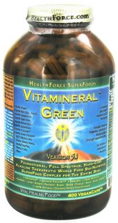 HealthForce Nutritionals   Vitamineral Green Version 5.1   400 Vegetarian Capsules