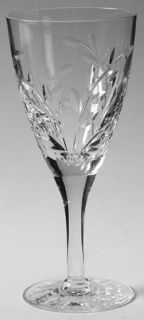 Stuart Stu4 Wine Glass   Polished Cut Plant Design On Bowl
