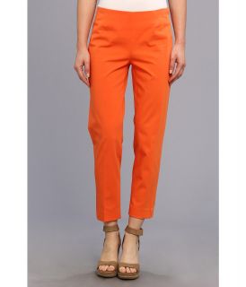 Christin Michaels Carren Cropped Side Zip Pant Womens Casual Pants (Orange)