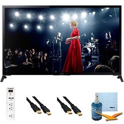 Sony 65 Flagship 4K UHD 3D Smart TV Motionflow XR 960 Plus Hook Up Bundle XBR65