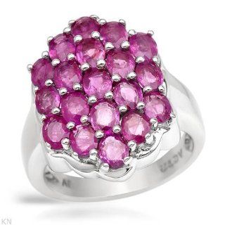 Sterling Silver 4.75 CTW Ruby Women Ring. Ring Size 6. Total Item weight 6.7 g. Jewelry
