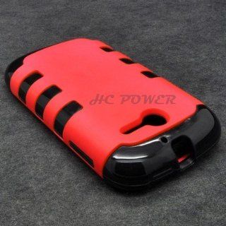 For Huawei Ascend Y M866 H866C Hybrid Snap on TPU Hard Case Red 