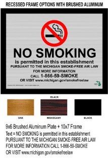 No Smoking In This Establishment Sign NHE 10659 Michigan No Smoking  Business And Store Signs 