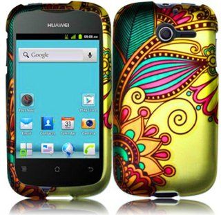 For Huawei Ascend Y M866 M866C Hard Design Cover Case Antique Flower Accessory Cell Phones & Accessories
