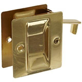 Rockwood 890.3 Brass Pocket Door Pull, 2 1/2" Width x 2 3/4" Height, Polished Clear Coated Finish Hardware Handles And Pulls