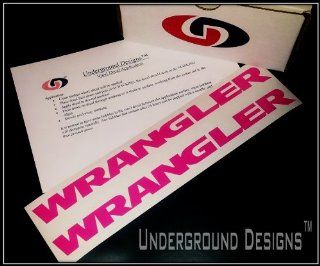WRANGLER JK JKU Jeep Fender Decals 2007 2014 Sticker Kit SEXY HOT PINK by Underground Designs Automotive