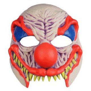 zzdisc   Scary Clown Half Mask   Blacklight   Classic Adult Halloween Costume Accessory Toys & Games