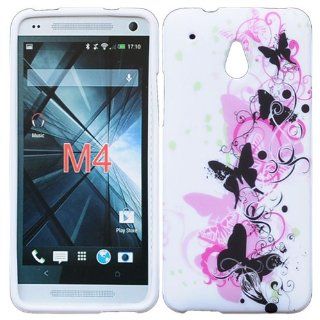 Bfun New Butterfly Style Gel Silicone Case Cover for HTC One Mini M4 Cell Phones & Accessories