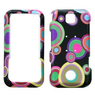 Hard Plastic Snap on Cover Fits Motorola A455 Rival Groove Bubble/Black Verizon Cell Phones & Accessories