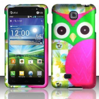 For LG Escape P870 (AT&T) Rubberized Design Cover   Owl Design Cell Phones & Accessories