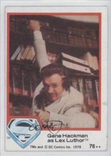 Gene Hackman as Lex Luthor (Trading Card) 1978 Superman The Movie #76 Entertainment Collectibles