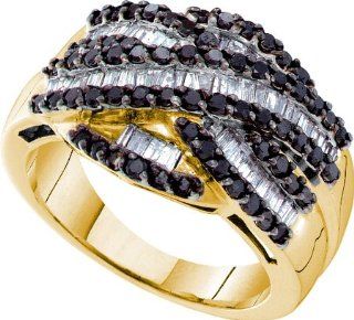 Real Diamond Wedding Engagement Ring 1.18CTW DIAMOND FASHION BAND 14K Yellow gold Jewelry