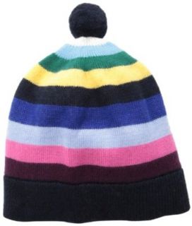 Brooks Brothers Girls 7 16 Striped Merino Hat, Marshmallow, Medium/Large Cold Weather Hats Clothing
