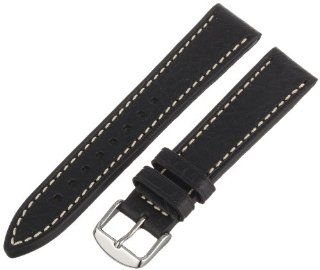 Hadley Roma Men's MSM894RA 200 20 mm Black Genuine Leather Watch Strap at  Men's Watch store.