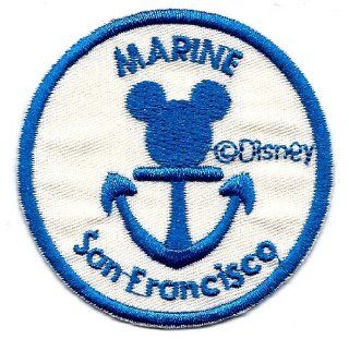Mickey Mouse   Marine San Fransisco   blue anchor Embroidered Iron On / Sew On Patch   Disney 