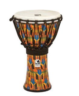 Toca SFDJ 9K Freestyle Rope Tuned 9 Inch Djembe   Kente Cloth Musical Instruments