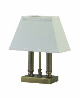 House of Troy CH876 AB Coach Collection 12 1/2 Inch Portable Accent Table Lamp, Antique Brass    