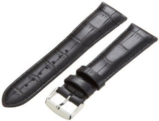 Hadley Roma Men's MSM898RA 240 24 mm Black Alligator Grain Leather Watch Strap at  Men's Watch store.