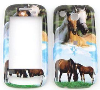Samsung Impression A877   Twin Horses  Hard Case/Cover/Faceplate/Snap On/Housing/Protector Cell Phones & Accessories