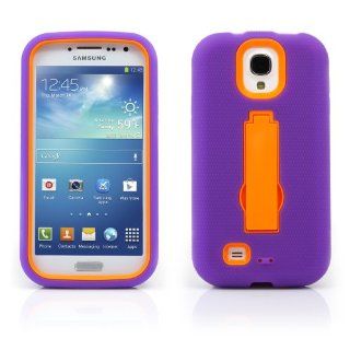 Galaxy S4 Case, MagicMobile Hybrid Shockproof Impact Resistant Rugged Armor Defender with Kickstand / Purple   Orange Cell Phones & Accessories