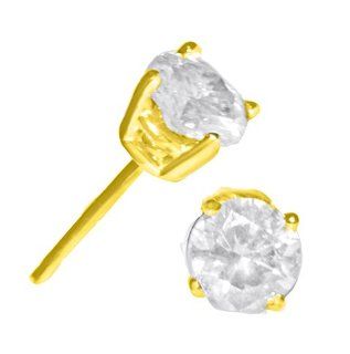 10k Yellow Gold 3/4 Ct T.W Diamond Stud Earrings Jewelry